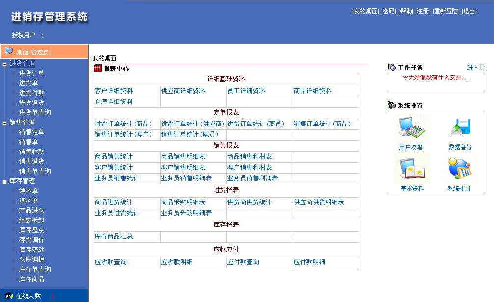 进销存软件的功能模块